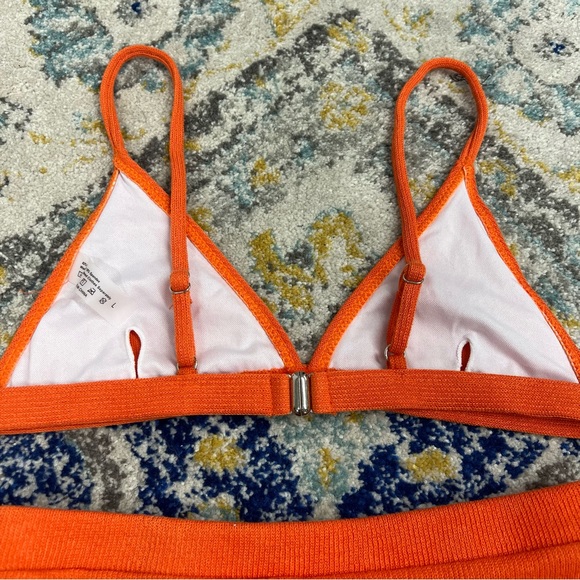NWOT Ribbed Orange Bikini Set - Picture 5 of 10